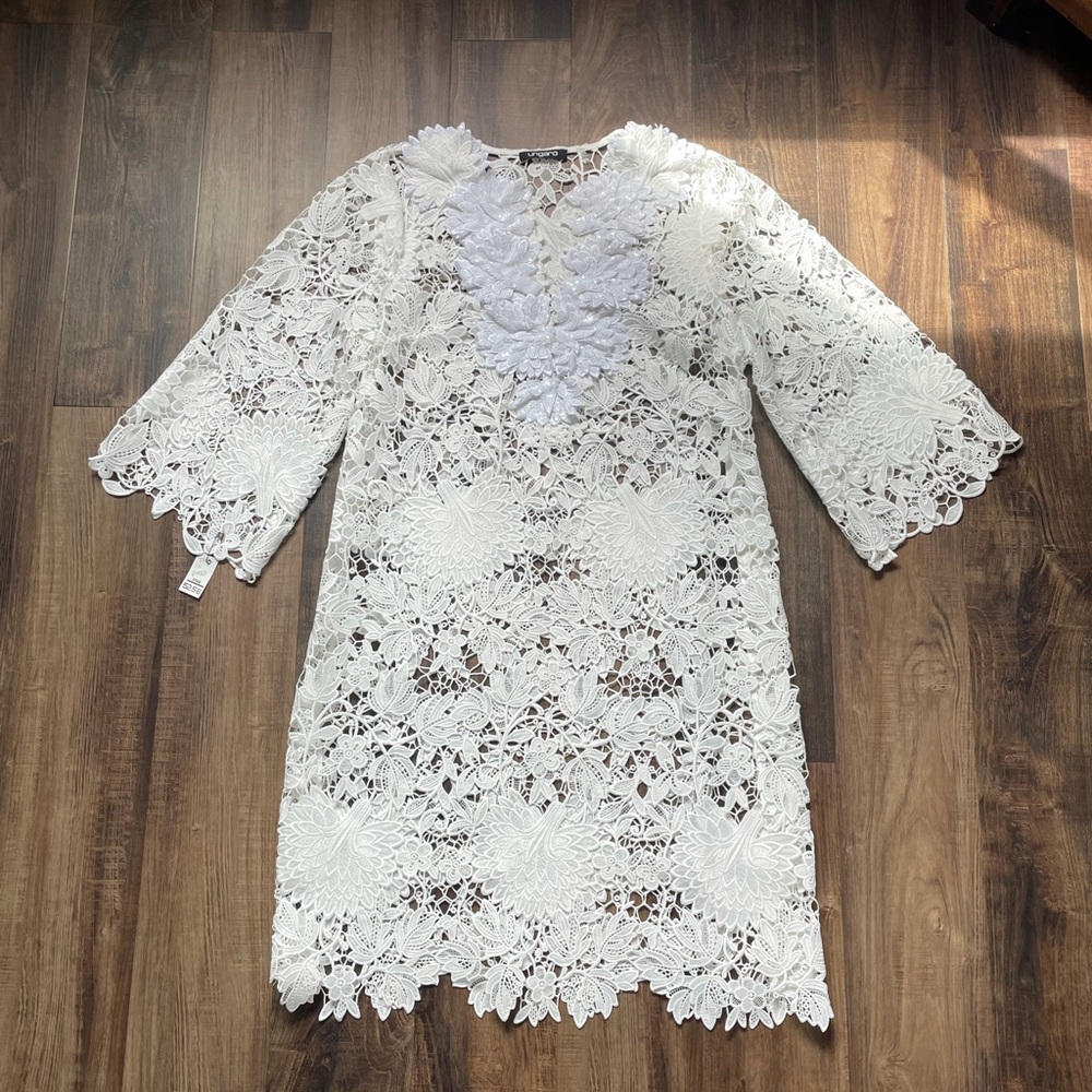 Ungaro Hannah Sequined Lace Shift Dress